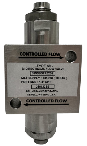 Type 68SS - Stainless Steel Bi-Directional Flow Regulator